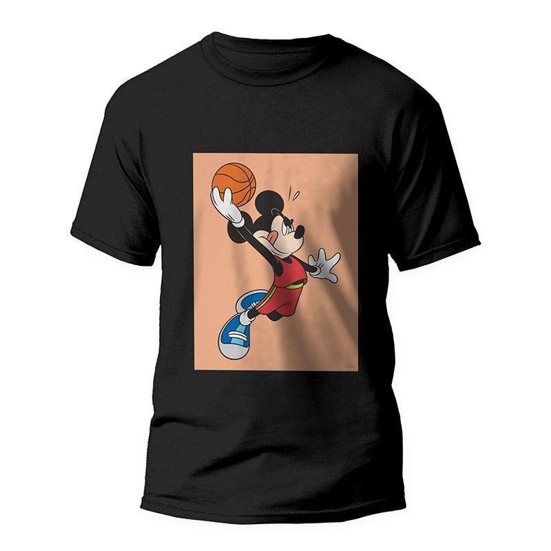 تی شرت مشکی میکی موس بسکتبالیست